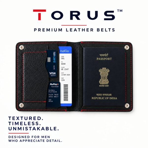 Premium Leather Passport Holder with Card Slots